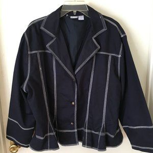 Jessie L. Navy and White Jacket